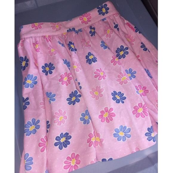 Vintage Oshkosh Girls Skirt Floral Pleated 6x Rare Pattern - Picture 2 of 2